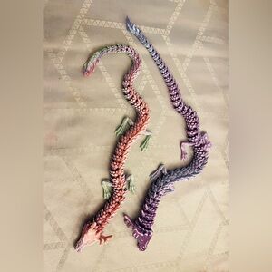 2 pieces for one price：3D Printed Dragon color changing Toy